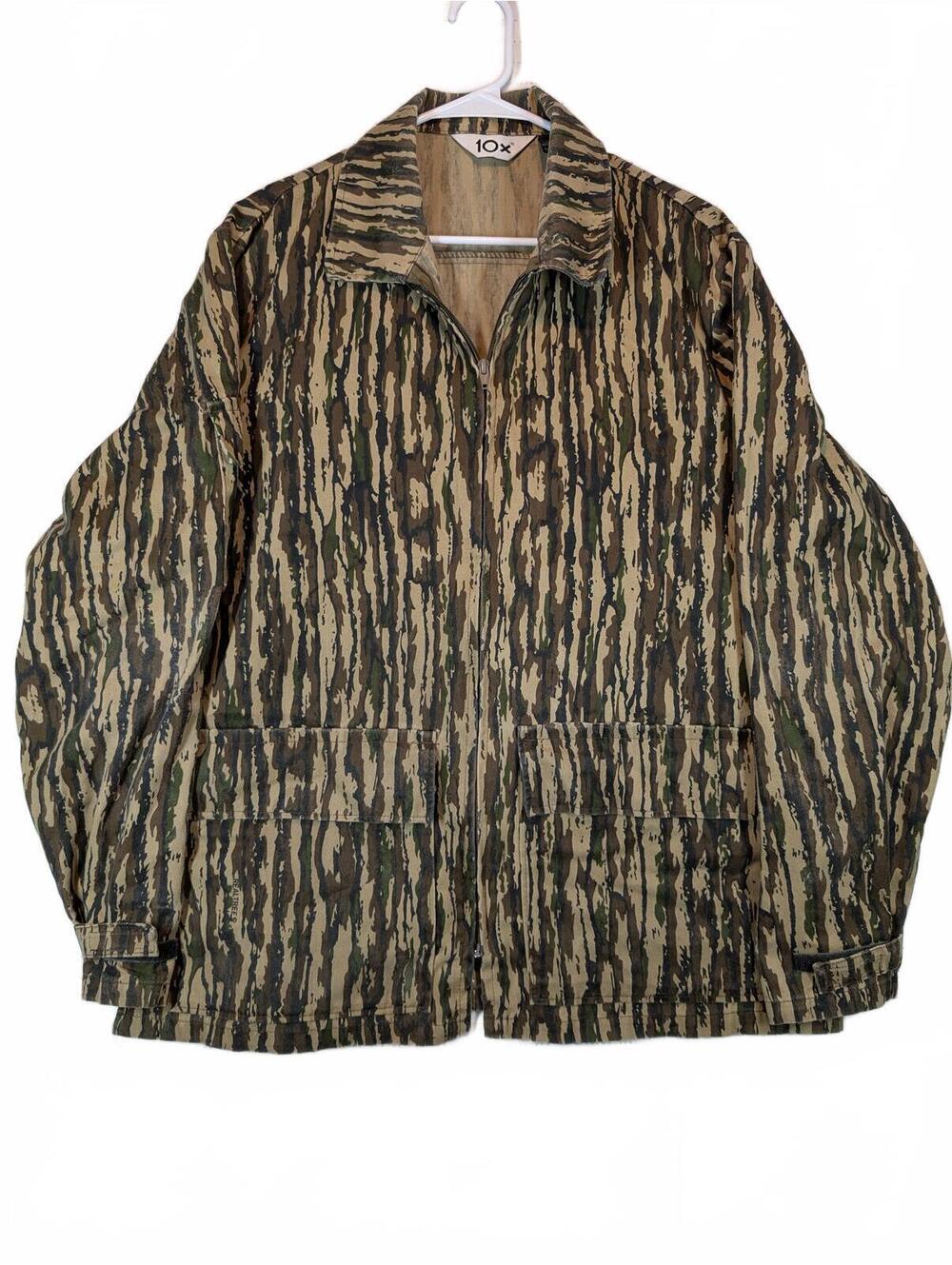 10X Realtree Camo Hunting Field Full Zip Jacket Mens Large Regular